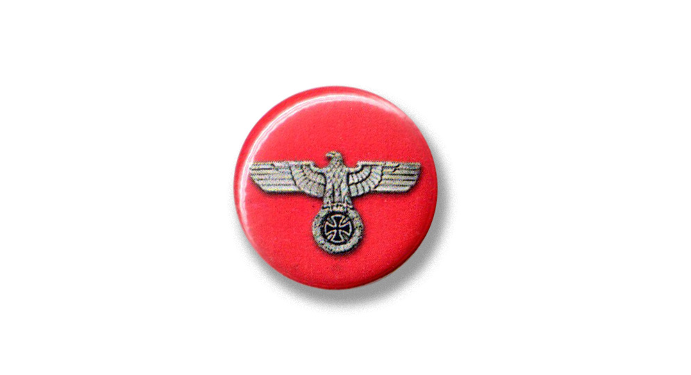 BUTTON PIN EAGLE CROSS Pins & Stickers