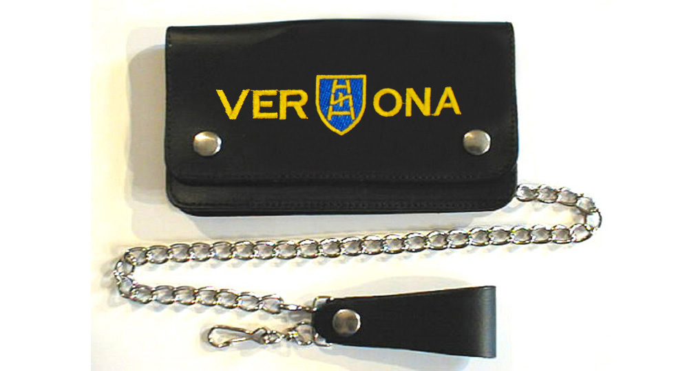 PORTAFOGLIO PELLE CON CATENA VERONA Scudo SCALA Runa Extras