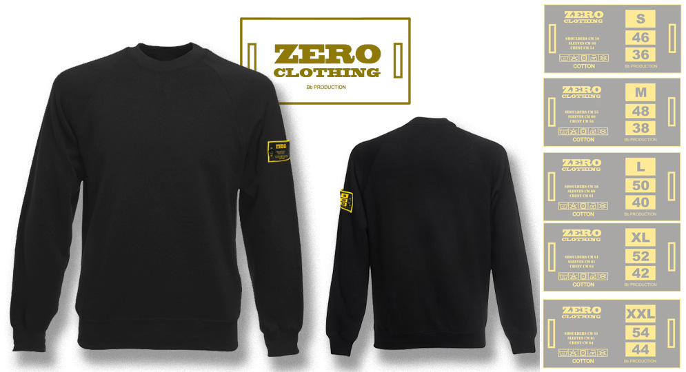 FELPA GIROCOLLO NERA Zero Clothing