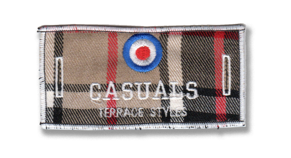 CASUALS TARGET TARTAN LABEL FOR BUTTONS Patches