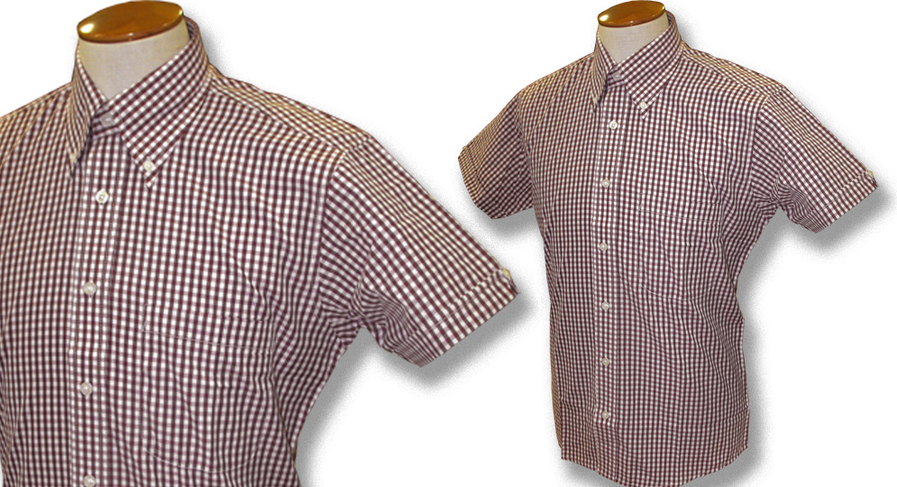 GINGHAM SHIRT BORDEAUX Polos Pullovers Shirts