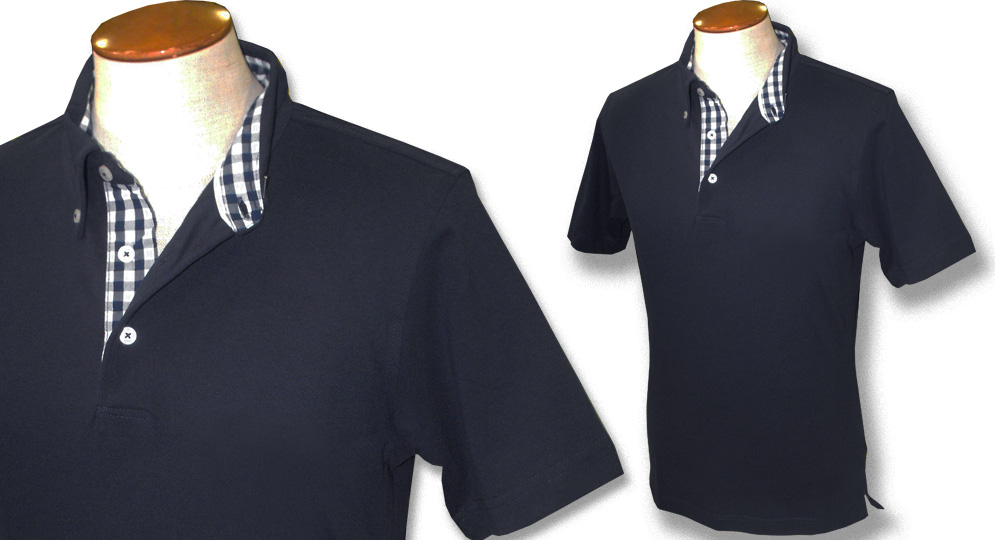 POLO GINGHAM BLU Polos Pullovers Shirts