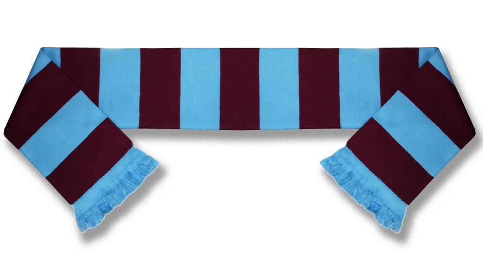 CLARET AND BLUE BAR Scarves