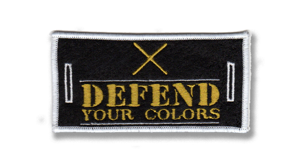 DEFEND YOUR COLORS LABEL FOR BUTTONS Patches