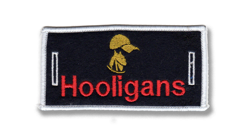 HOOLIGANS LABEL FOR BUTTONS Patches