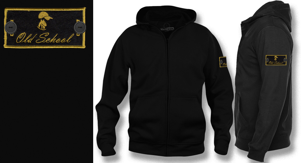 HOODY ZIP LABEL OLD SCHOOL Sweaters & Hoodies