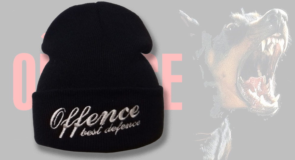 BRONX HAT OFFENCE BEST DEFENCE BLACK Offence best defence