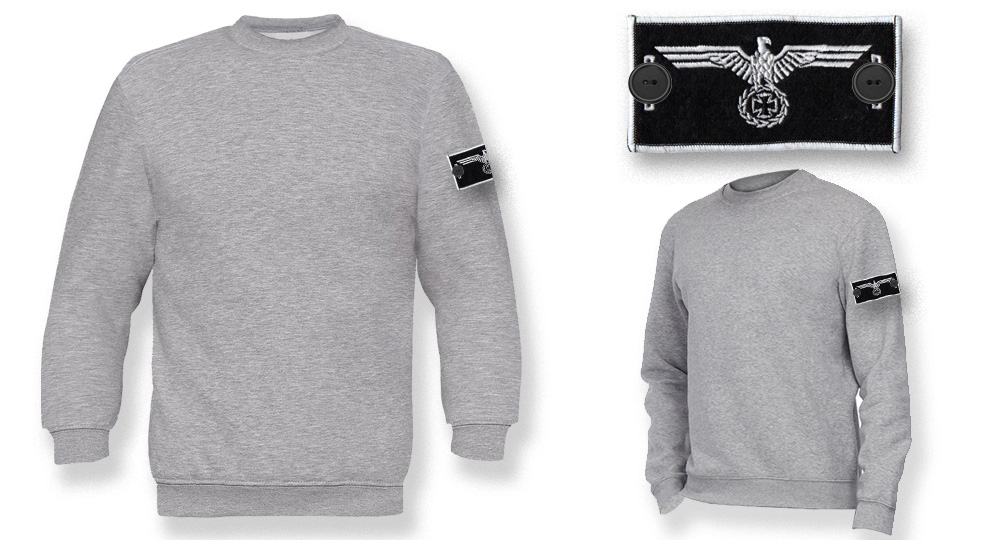 SWEAT LABEL GREY EAGLE CROSS Sweaters & Hoodies