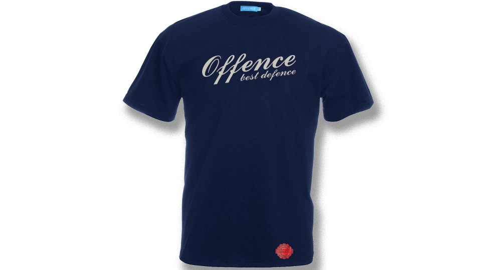 T-SHIRT OFFENCE BEST DEFENCE DARK BLUE Offence best defence