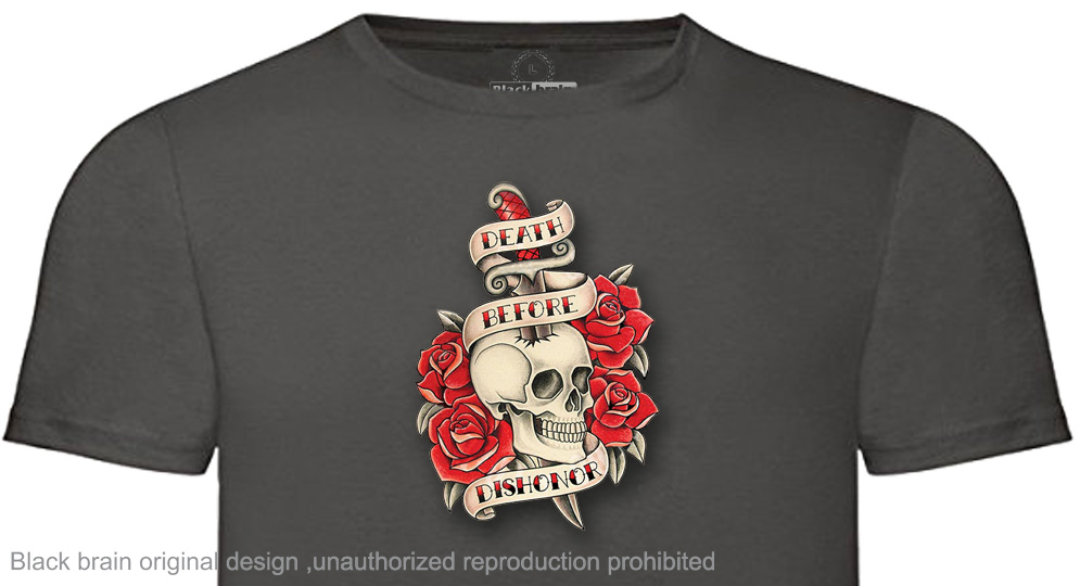 T-SHIRT DEAD BEFORE DISONOR SKULL&ROSES T-shirts