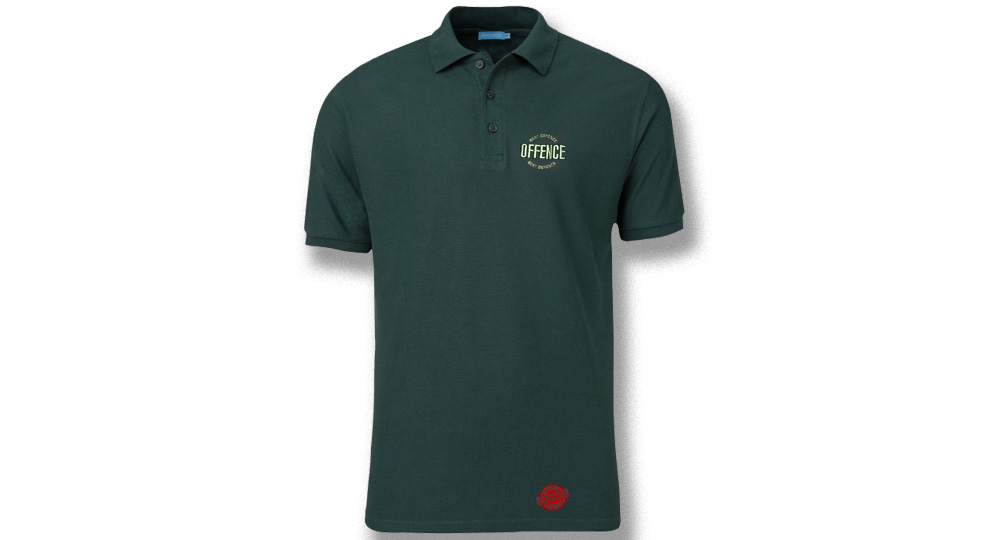 POLO OFFENCE BEST DIFENCE DARK GREEN Offence best defence