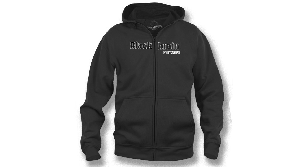 HOODY ZIP BLACK BRAIN Sweaters & Hoodies