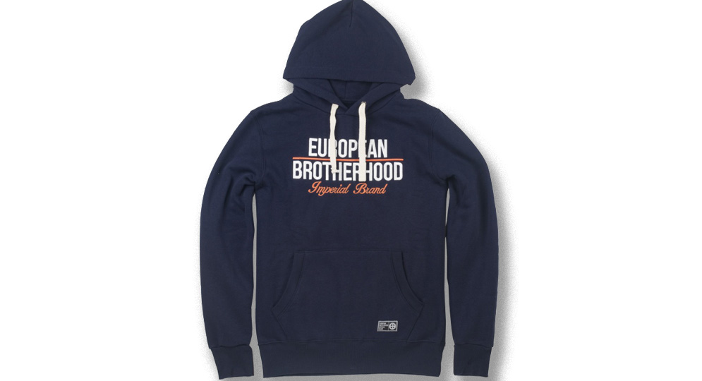 HOODY EB IMPERIAL BRAND BLUE European Brotherhood