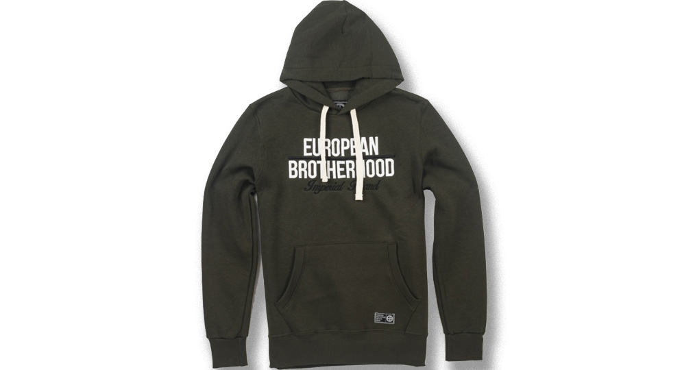 HOODY  EB IMPERIAL BRAND OLIVE European Brotherhood