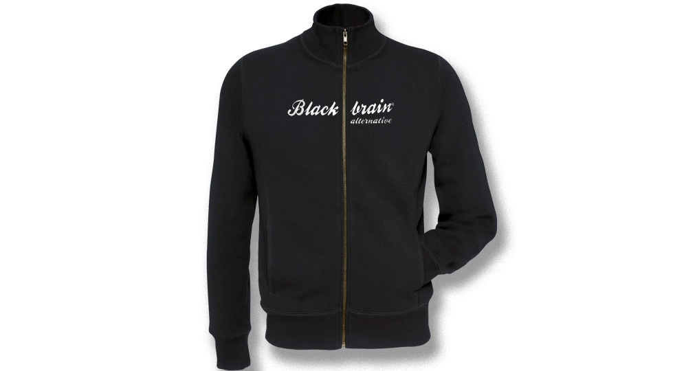 SWEATSHIRT JACKET Full Zip BLACK BRAIN Italic Sweaters & Hoodies