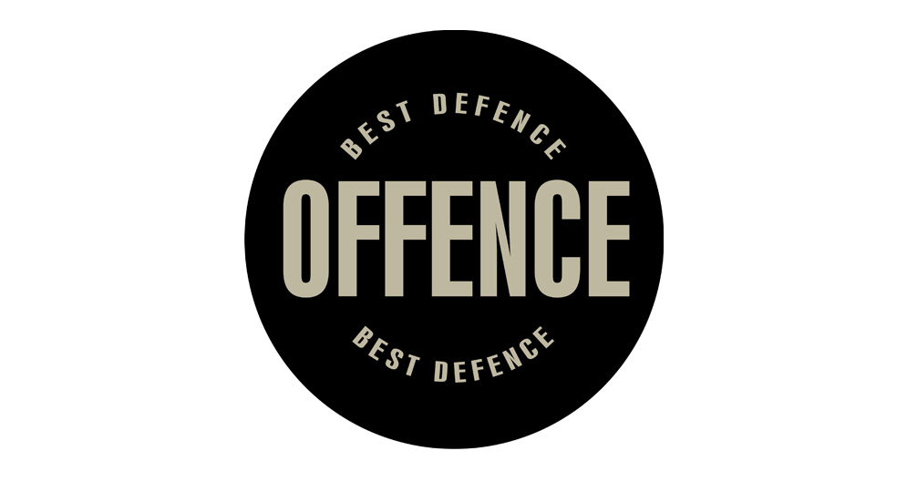 STICKER OFFENCE BEST DIFENCE Pins & Stickers