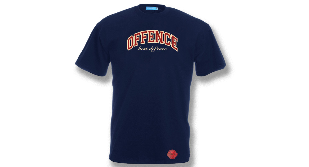 T-SHIRT OFFENCE BEST DEFENCE NEW GENERATION NAVY Offence best defence