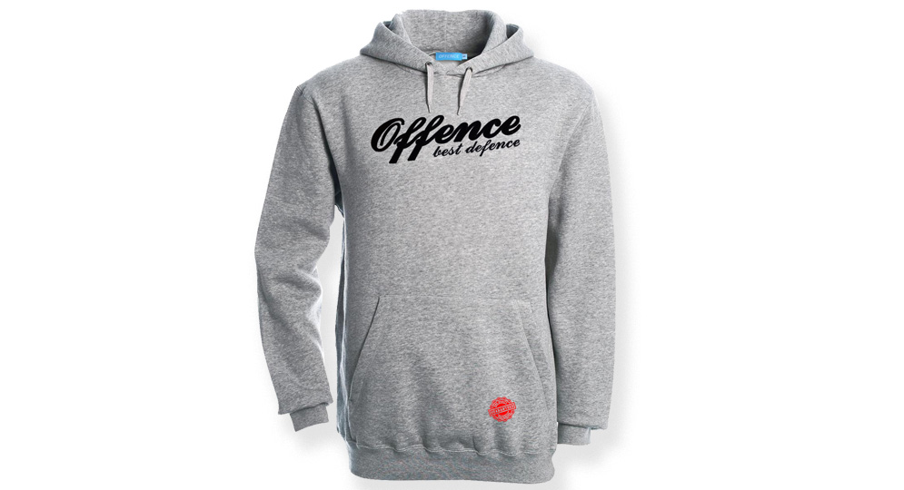 HOODY OFFENCE BEST DEFENCE SPORT GREY Offence best defence