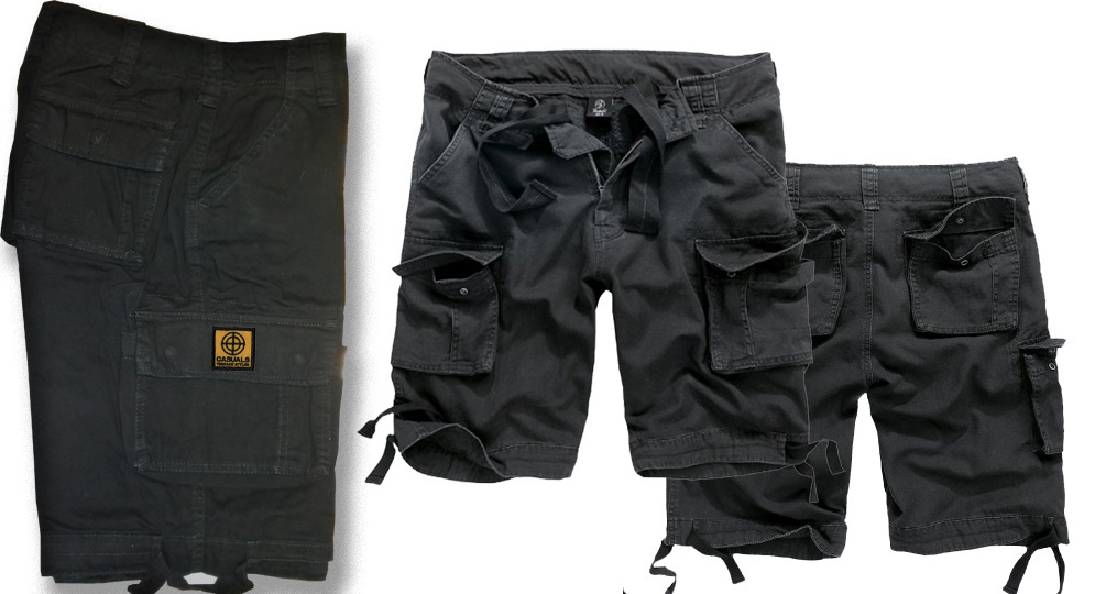 BERMUDA BLACK CASUALS CENTER Shorts & trousers