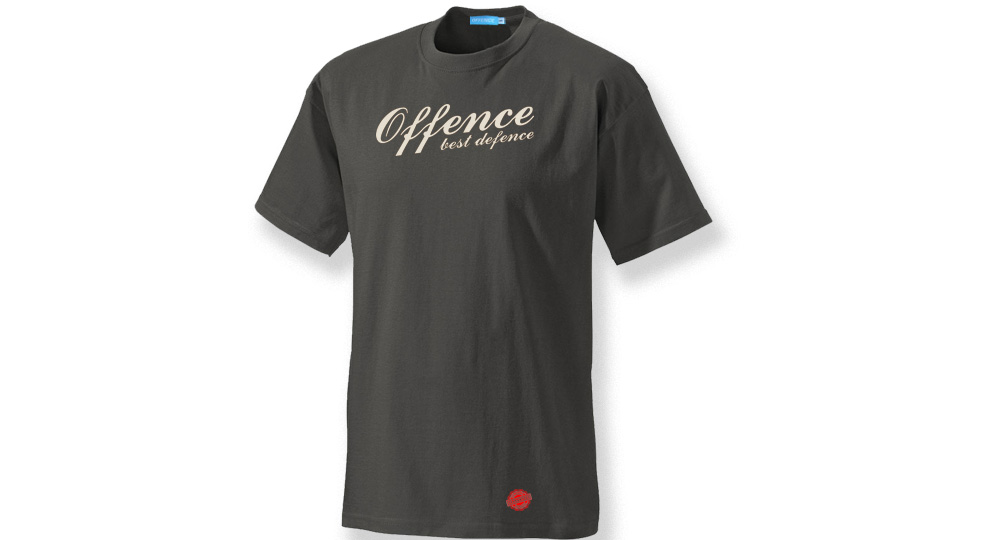 T-SHIRT OFFENCE BEST DEFENCE ANTHRACITE Offence best defence