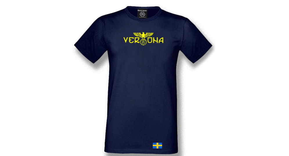 T-SHIRT BLU VERONA AQUILA BANDIERA T-shirts