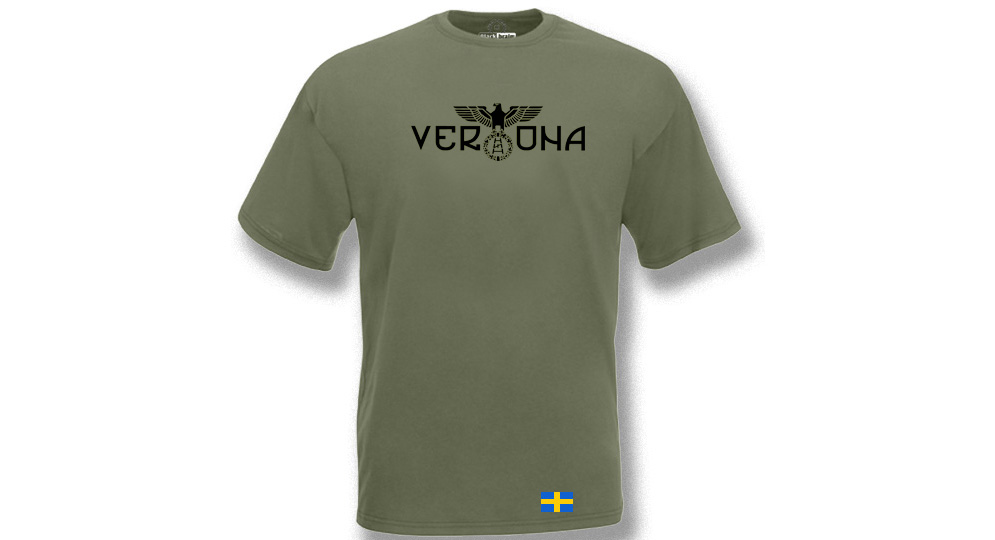 T-SHIRT OLIVA VERONA AQUILA BANDIERA T-shirts