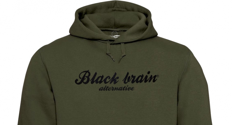 HOODY BLACK BRAIN ITALIC OLIVE Sweaters & Hoodies