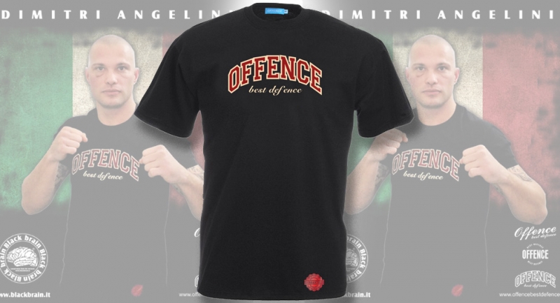 T-SHIRT OFFENCE BEST DEFENCE NEW GENERATION BLACK 