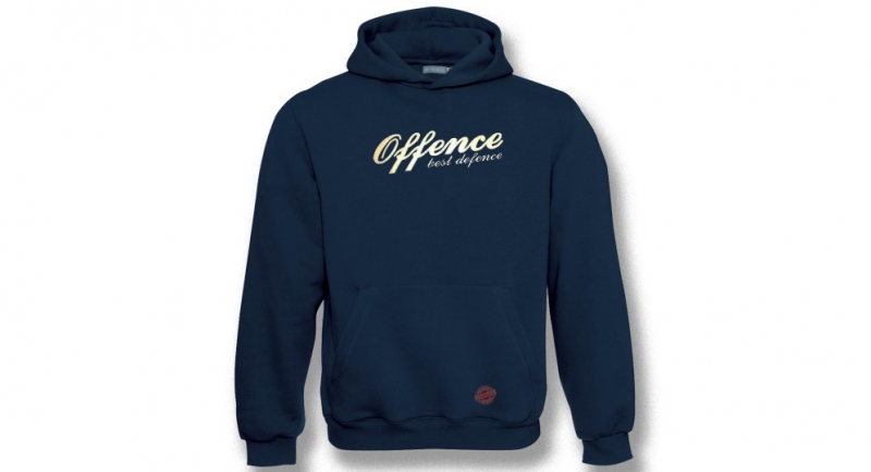 HOODY OFFENCE BEST DEFENCE DARK BLUE 