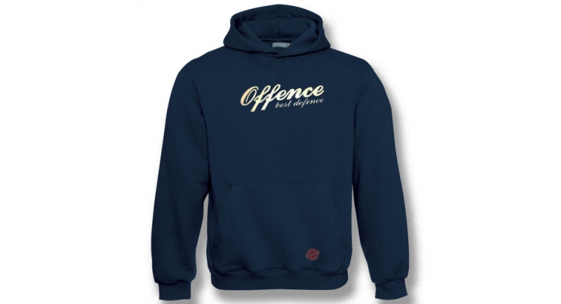 HOODY OFFENCE BEST DEFENCE DARK BLUE Offence best defence