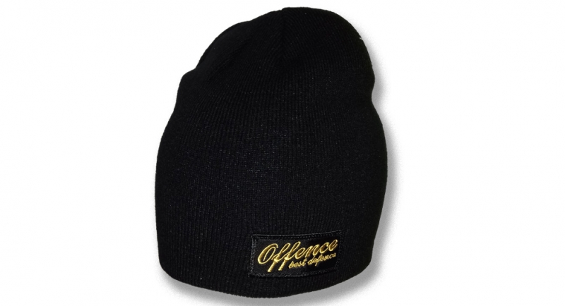 BEANIE OFFENCE BEST DEFENCE BLACK/YELLOW Offence best defence