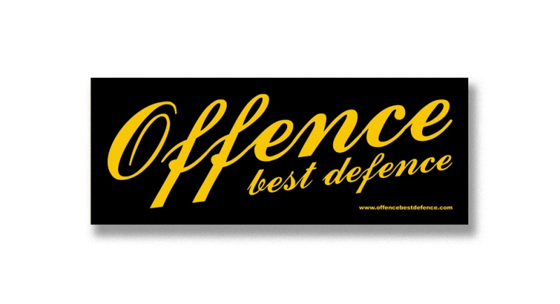 STICKER OFFENCE BEST DIFENCE CLASSIC Pins & Stickers