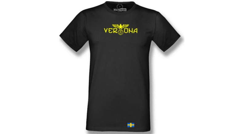 T-SHIRT VERONA NERA AQUILA BANDIERA T-shirts