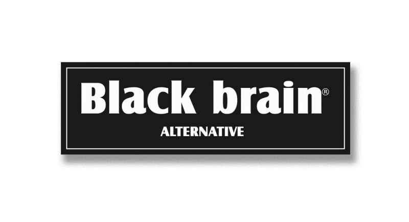 STICKER BLACK BRAIN Pins & Stickers