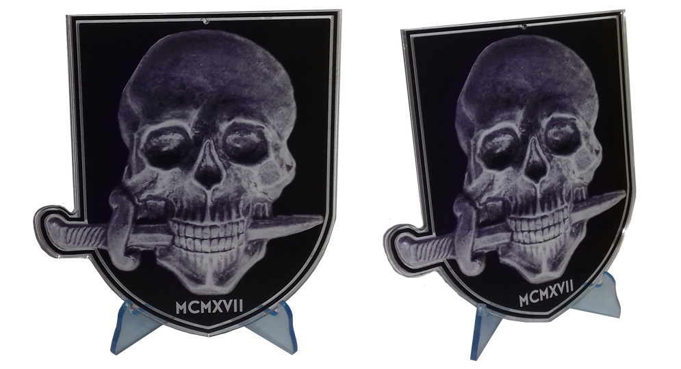 Biomar Labs® 2 X 3D Silicone Adesivi Resinati Argento Skull Cranio Teschio Stickers Per Automobile Motocicletta Finestrìno Porta Scooter Bici Motociclo Telefono KS 134 - Foto 11