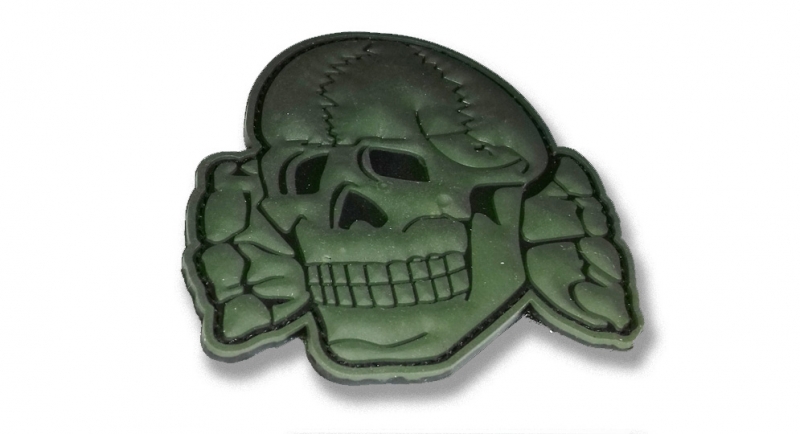 RUBBER PATCH TOTENKOPF OLIVE 