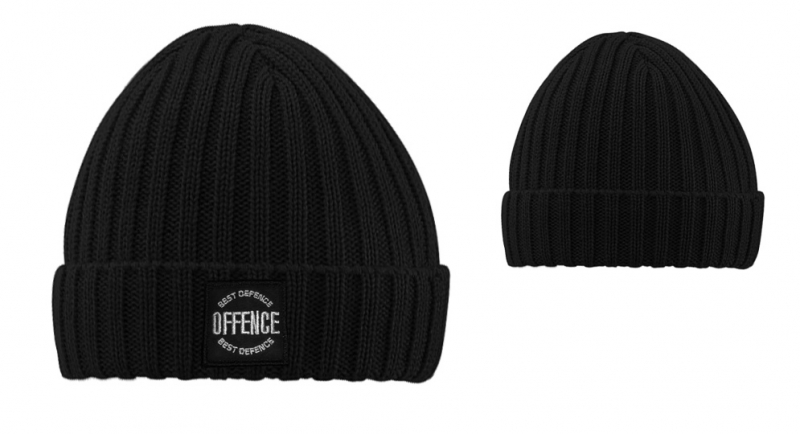 BEANIE OFFENCE BEST DEFENCE CIRCLE COSTS BLACK 