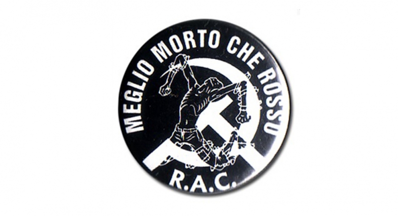 BUTTON PIN MEGLIO MORTO CHE ROSSO Pins & Stickers