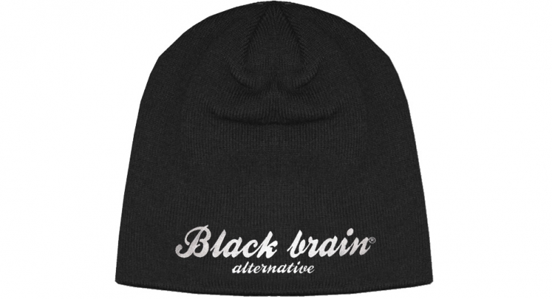 BEANIE BLACK BRAIN ITALIC Caps