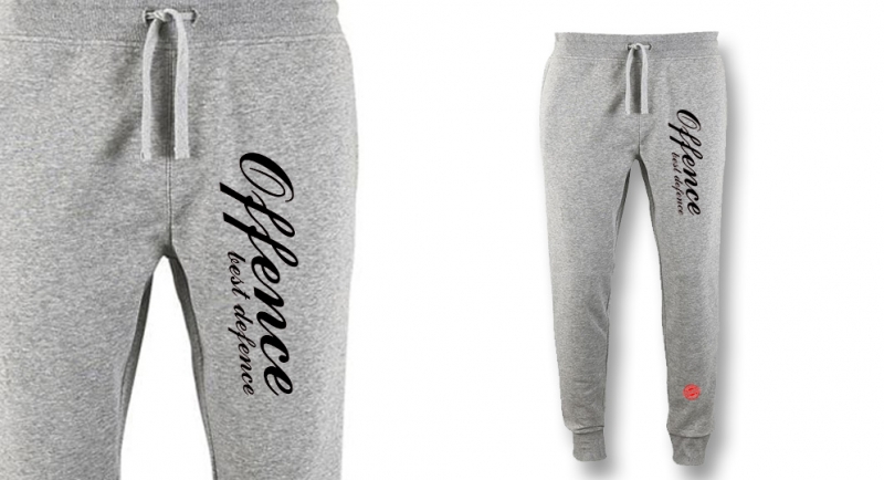 SWEAT PANTS OFFENCE BEST DEFENCE CLASSIC GREY 