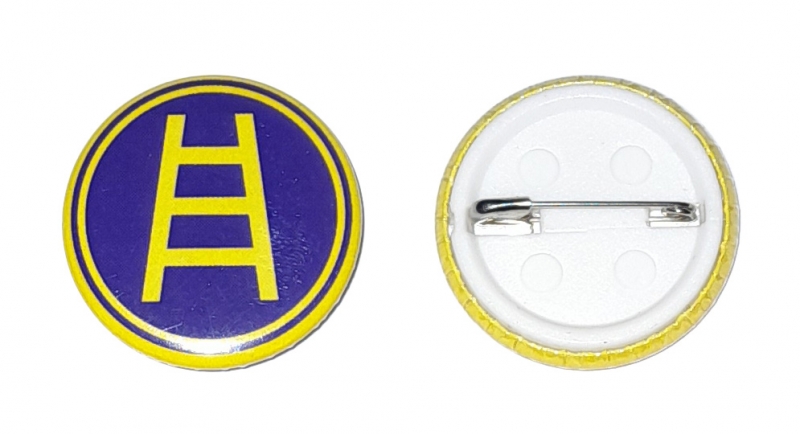 BUTTON PIN SCALA CERCHIO Pins & Stickers