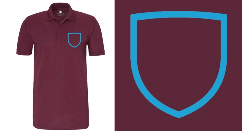 POLO SHIELD CLARET & BLUE Polos Pullovers Shirts