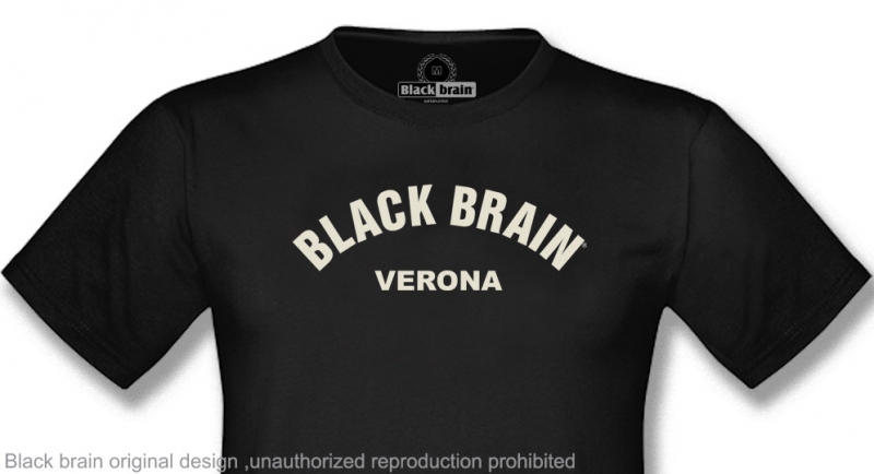 T-SHIRT BLACK BRAIN VERONA 
