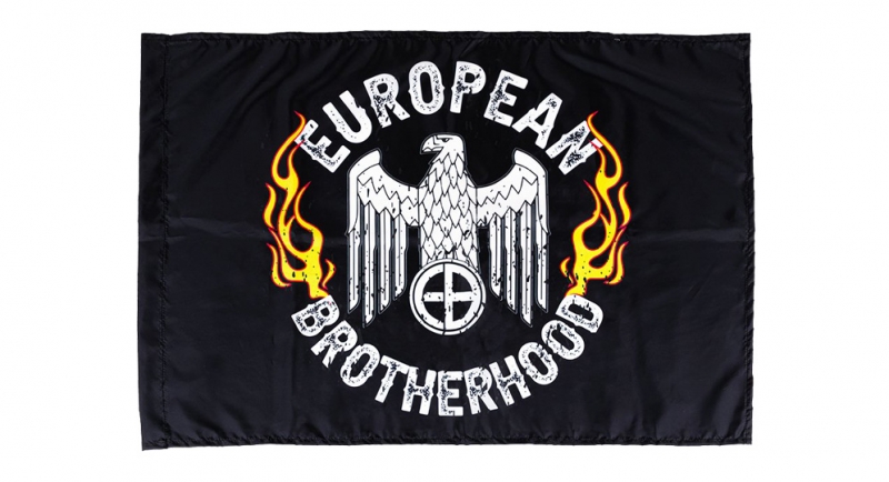 FLAG EUROPEAN BROTHERHOOD EAGLE AND FLAMES 