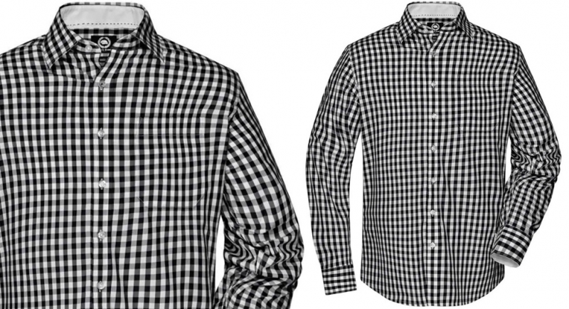 CHECKED SHIRT BLACK Polos Pullovers Shirts