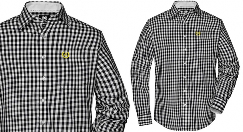 CHECKED SHIRT BLACK ALLORO SCALA Polos Pullovers Shirts