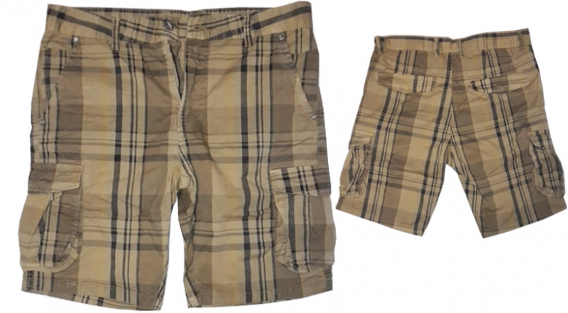 BERMUDA CARGO TARTAN SAND Shorts & trousers