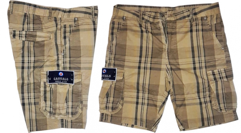BERMUDA CARGO TARTAN SAND CASUALS Shorts & trousers