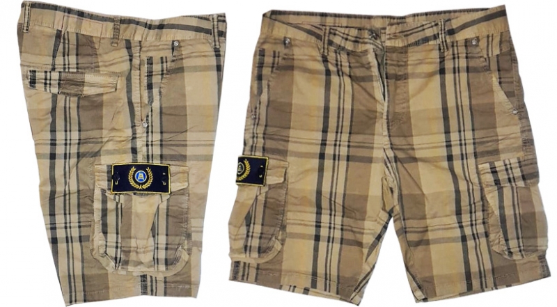 BERMUDA CARGO TARTAN SAND ALLORO SCALA Shorts & trousers