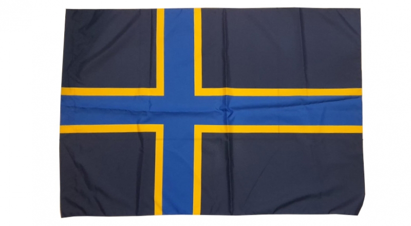 FLAG YELLOW AND BLUE CROSS Flags and Canvas